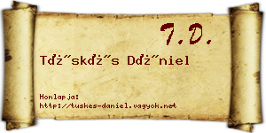 Tüskés Dániel névjegykártya